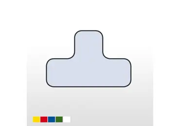 Selbstklebende Palettenplatzmarkierung mit Bedruckung WT-5210 | 7110, Form "T"